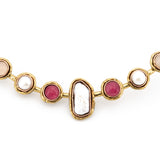 Seven pink stone necklace