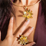 Handcrafted flower ring