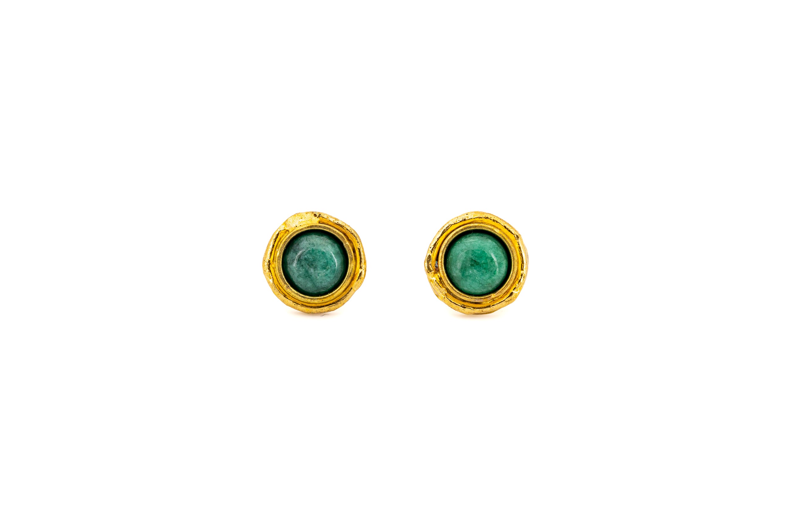 Round stone earrings