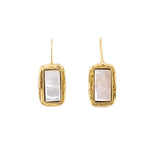 Rectangle stone earrings