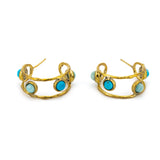 Zigzag stone earrings