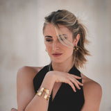 Zigzag stone earrings