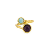 Anello due pietrine