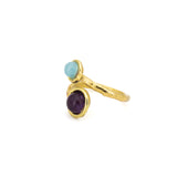 Anello due pietrine