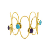 Faceted stone bracelet