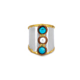 Anello tre pietrine