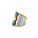 Anello tre pietrine