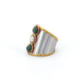 Anello tre pietrine