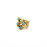 Anello zigrinato amazzonite