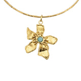 Flower and stone collar