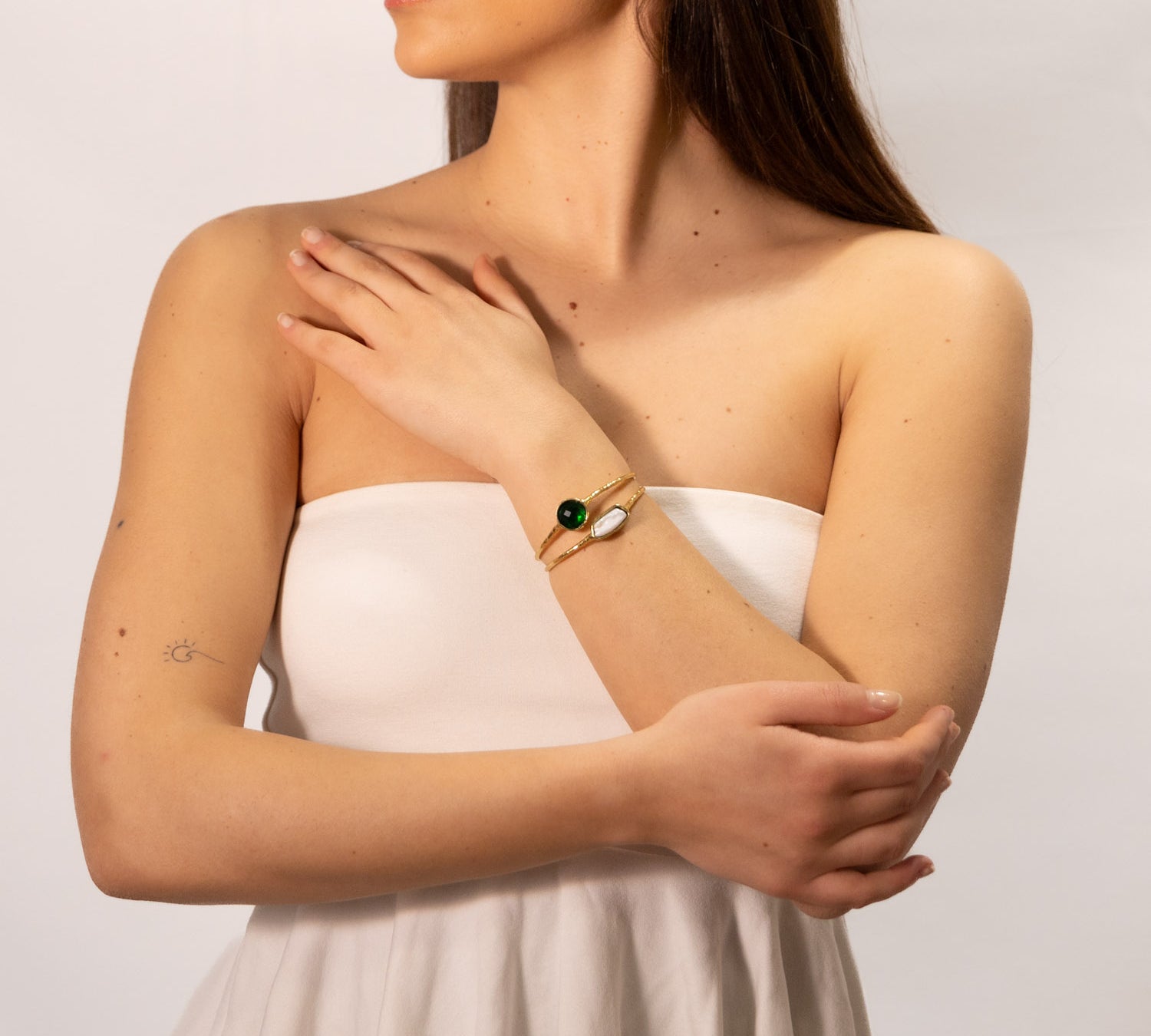 Pearl and crystal bracelet