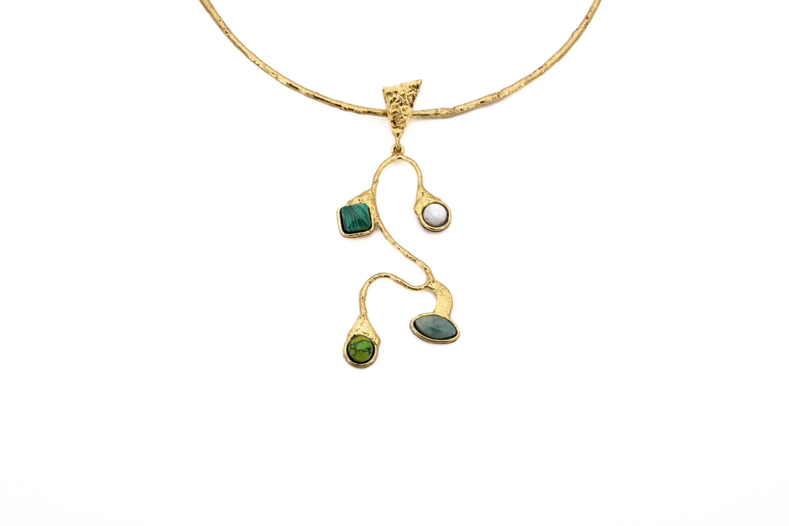Branch stones necklace