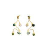 Stone branch earrings