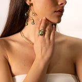 Anello fiore pietre