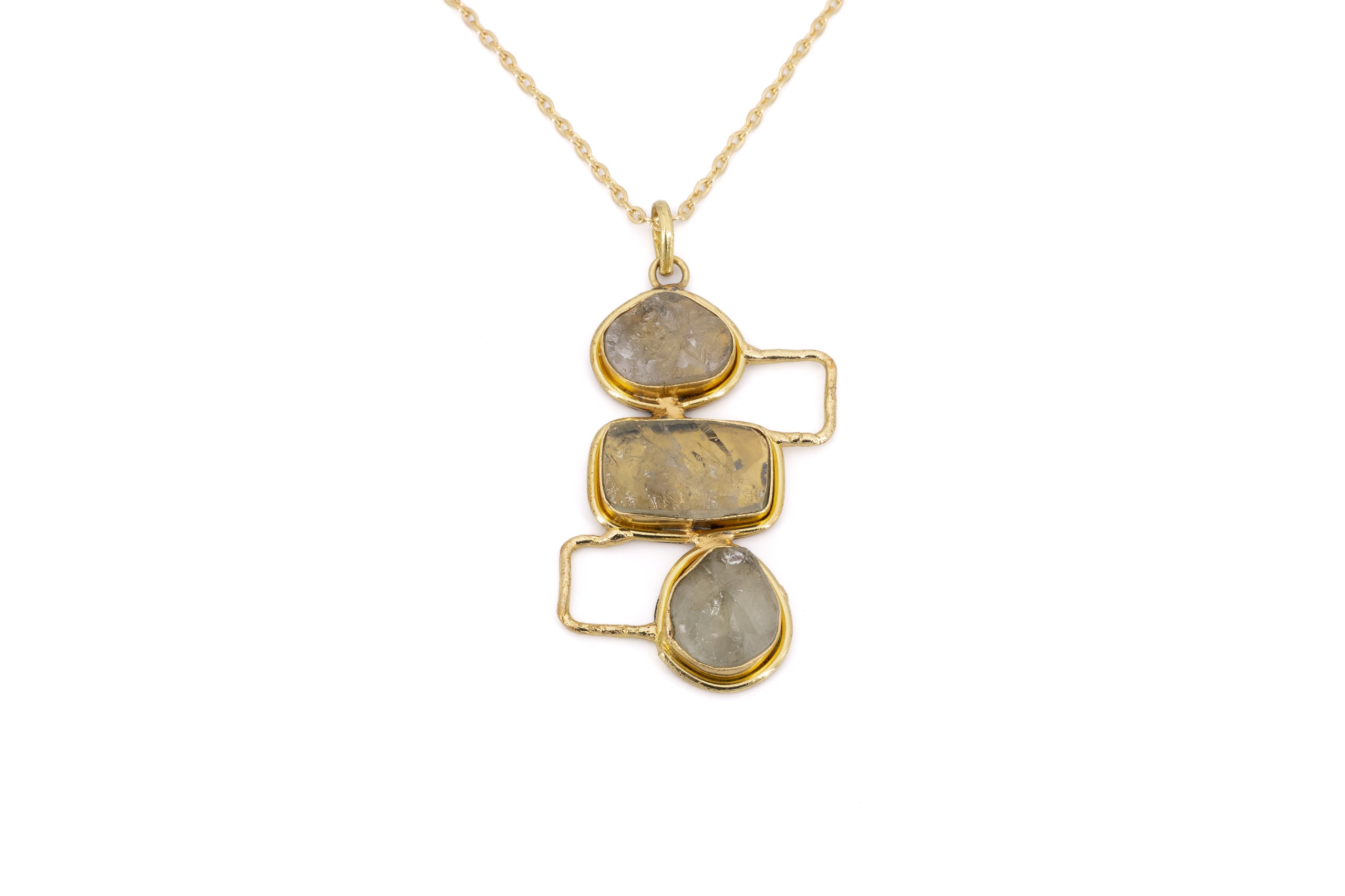 Collana lunga pietra rettangolo