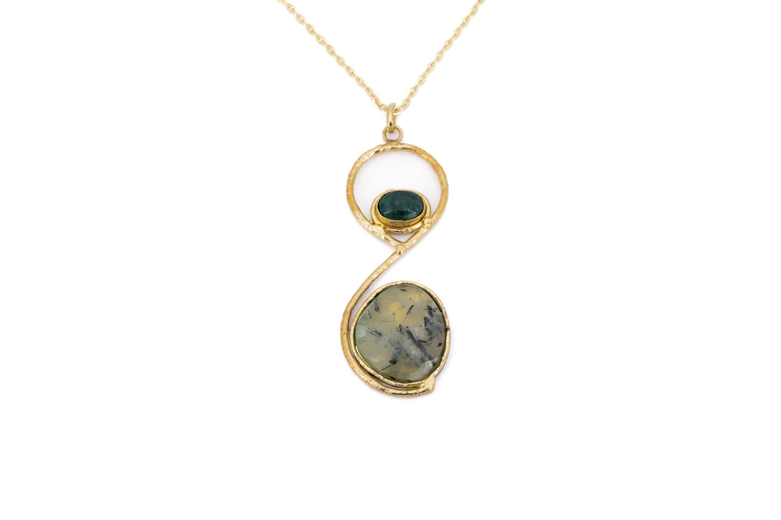 Collana lunga pietra rettangolo