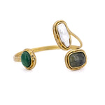 Bracciale aperto tre pietre naturali