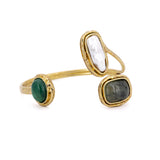 Bracciale aperto tre pietre naturali