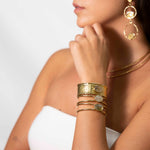 Bracciale alto tre pietre