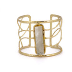 Bracciale pietra rettangolo allungato
