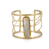 Bracciale pietra rettangolo allungato