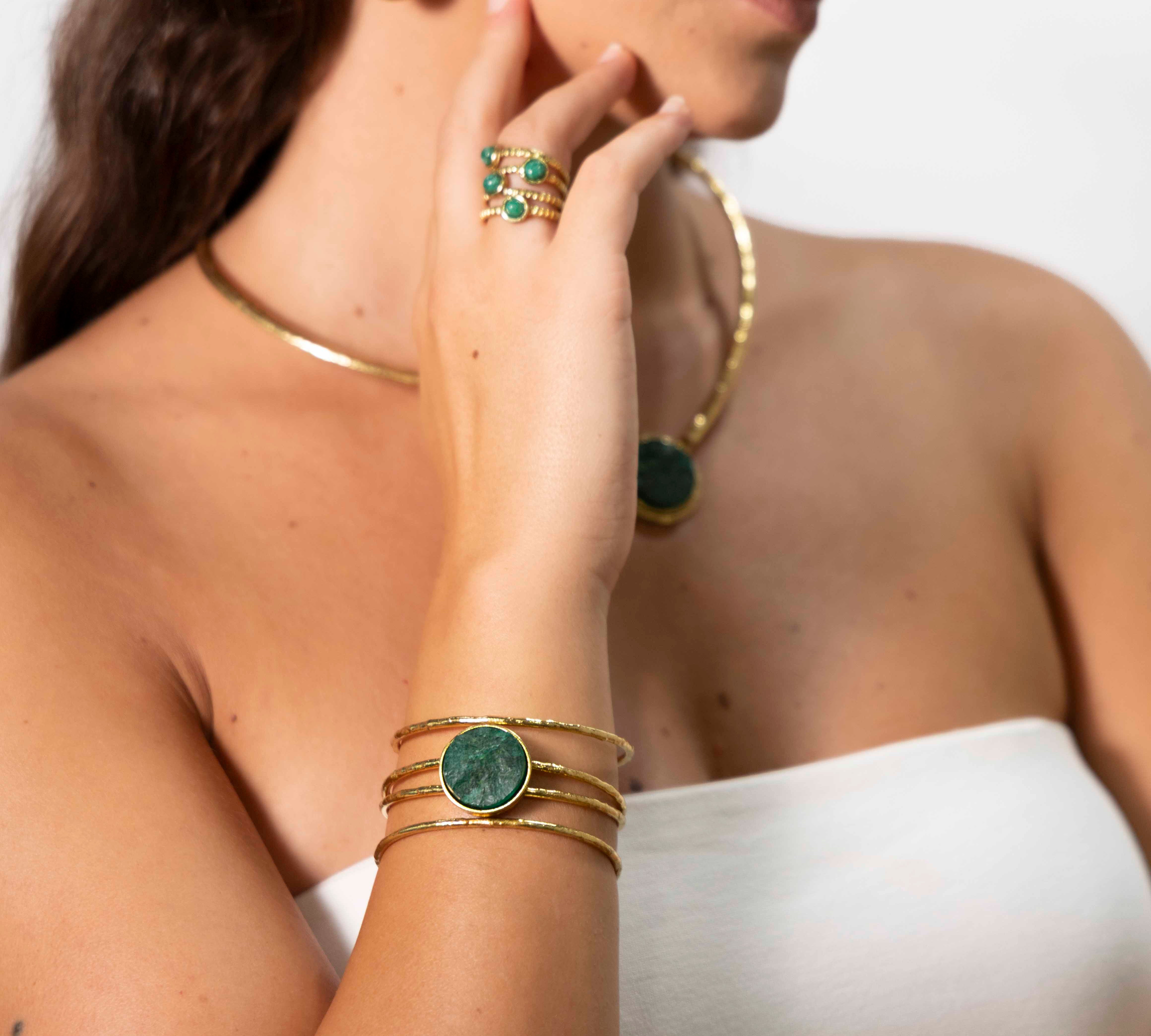 Bracciale pietra tondo