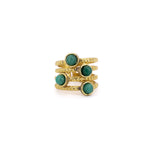 Anello zigrinato amazzonite