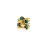 Anello zigrinato amazzonite