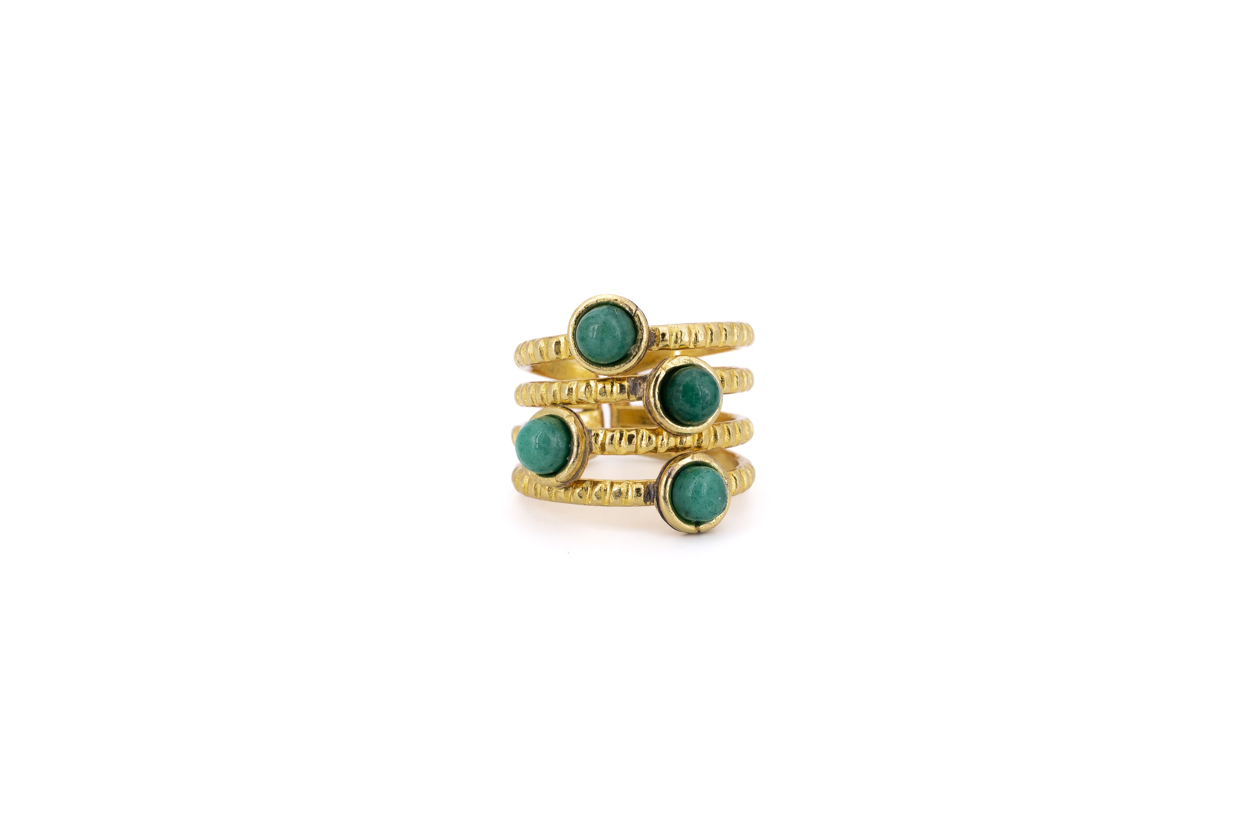 Anello zigrinato amazzonite