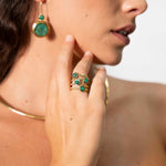 Anello zigrinato amazzonite
