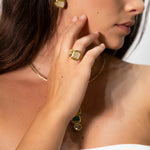 Anello pietre geometrie