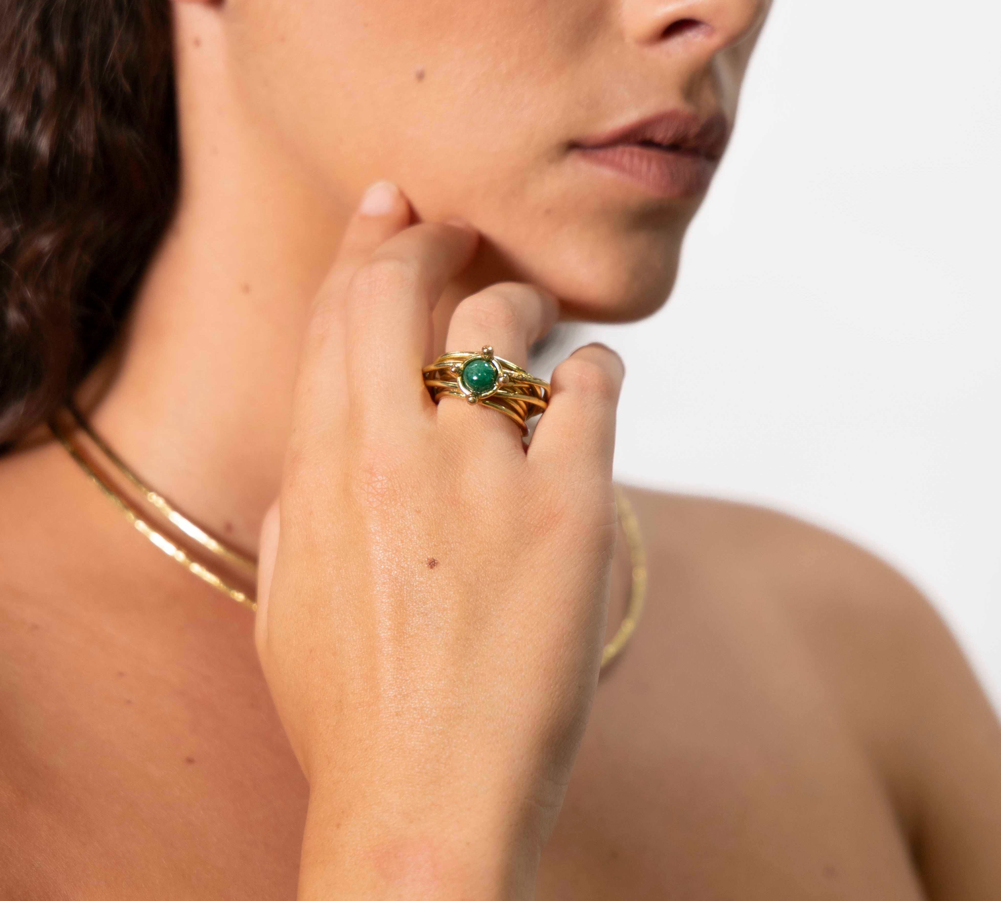 Anello quarzo fragola