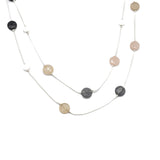 Long necklace with faceted stones