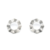 Hammered circle earrings