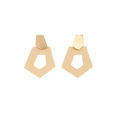 Matte pentagon earrings