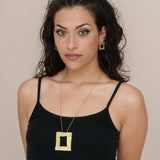 Collana lunga quadrato