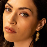 Orecchini felce aurea