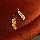 Orecchini felce aurea