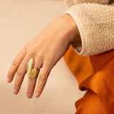 Golden fern ring