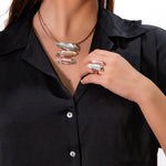 Anello barrette sovrapposte - KLK