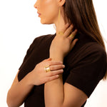 Anello con fascia a tre file - KLK