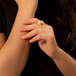 Anello doppia perla - KLK