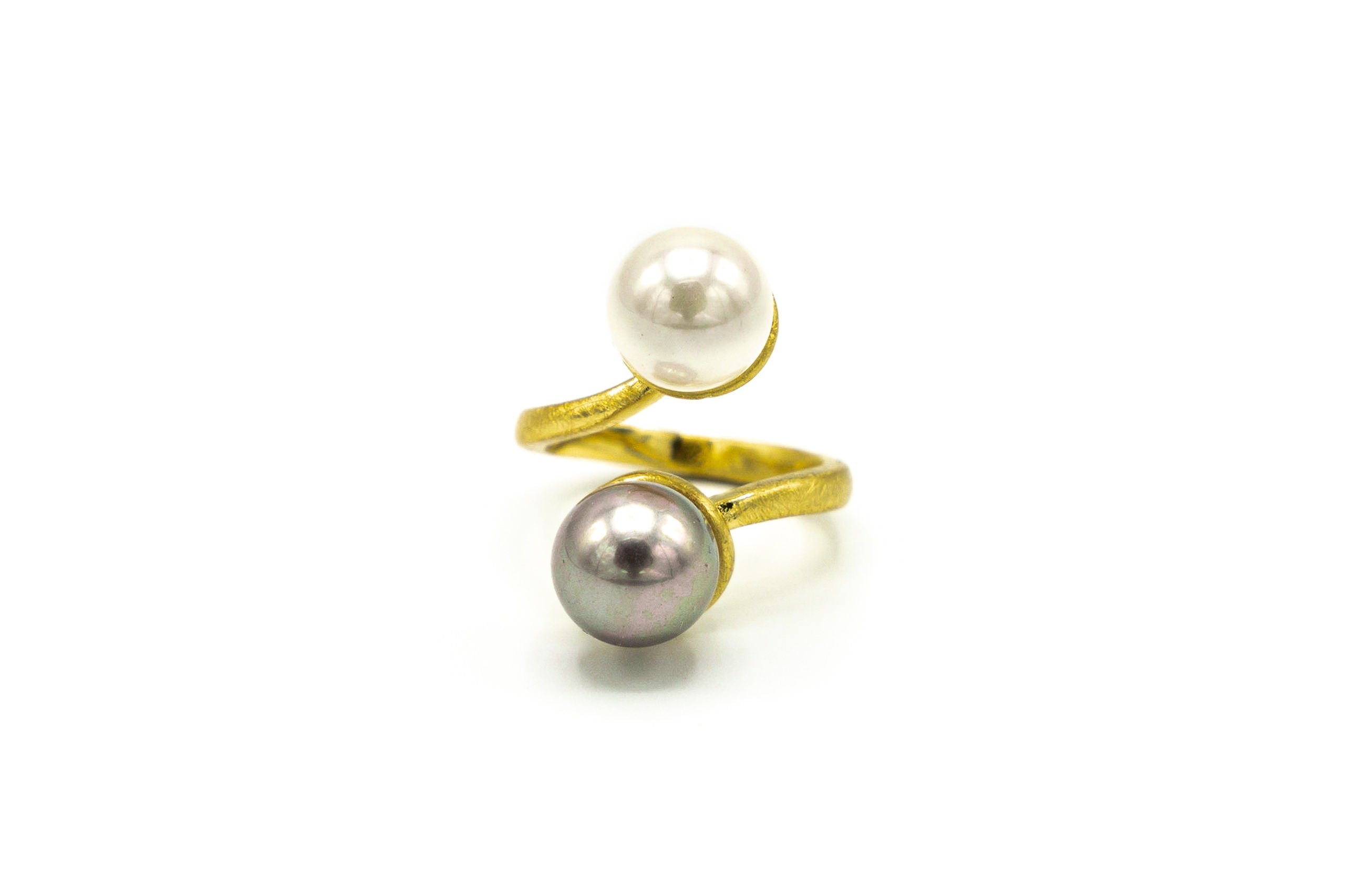 Anello doppia perla - KLK