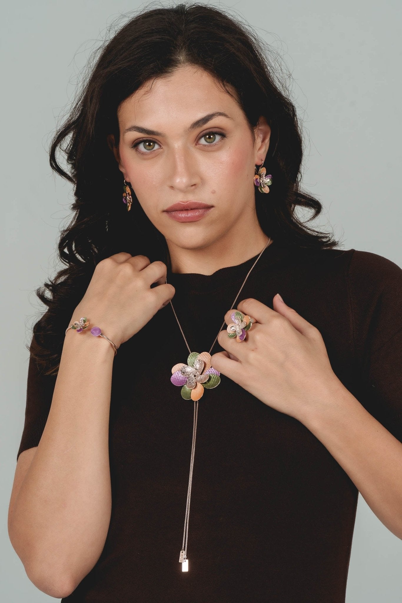 Anello doppio fiore - KLK