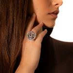 Anello fiore fili intrecciati - KLK