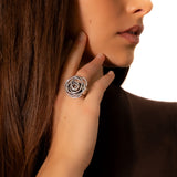 Anello fiore fili intrecciati - KLK