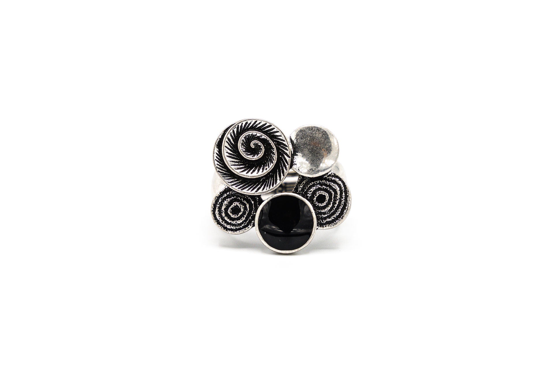 Anello fiorellini e resina - KLK