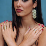 Anello ghirigori e fila strass - KLK