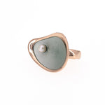Anello goccia con perla - KLK