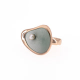 Anello goccia con perla - KLK